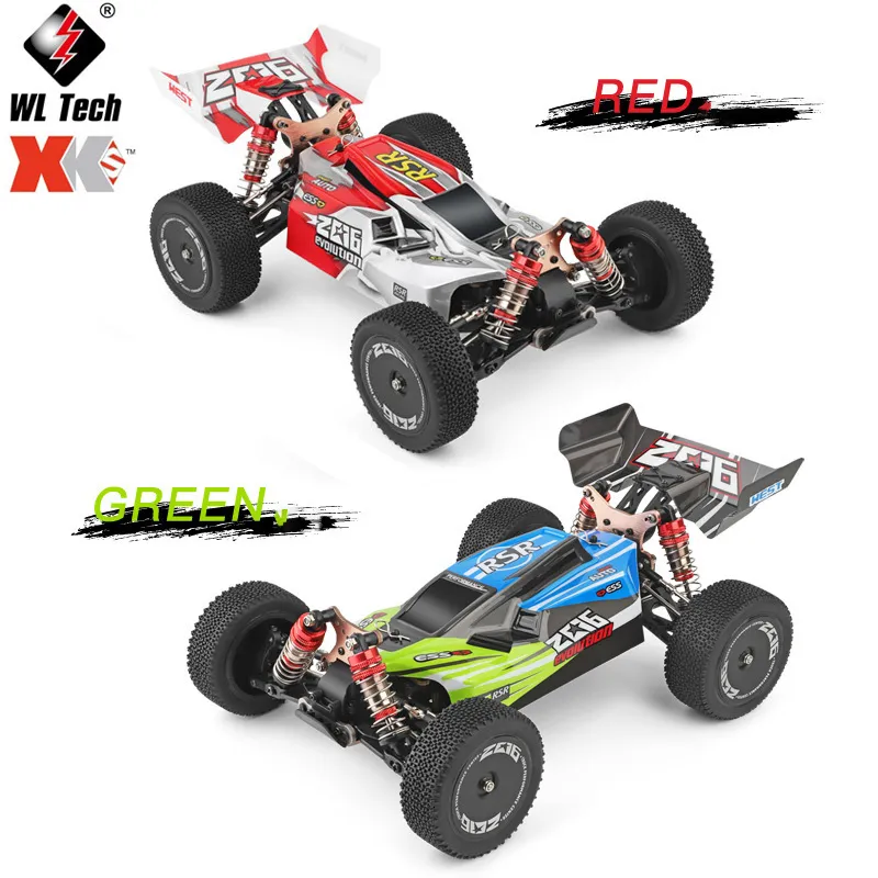 Modelo Diecast Wltoys 144001 RC Car A959 A959 A A959 B 70KM H 4WD ELECTRIC High Speed ​​Exceding Veículo de Rodo