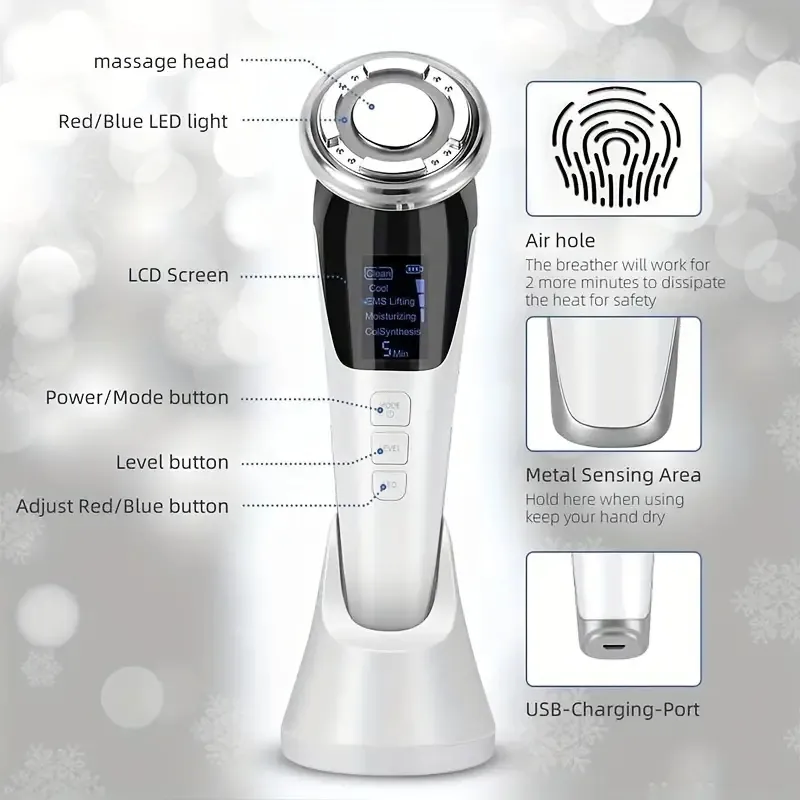 LED Light Sonic Vibration Face Massager with EMS Galvanic Face Lifting -  Rechargeable Makeup Tool from Dhgate Makeup Tools - price 30.53