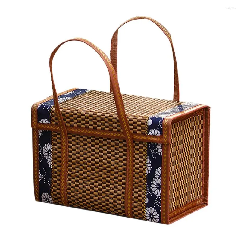 Dinnerware Sets Fruit Basket Vegetables Storage Multipurpose Woven Outdoor Picnic Container