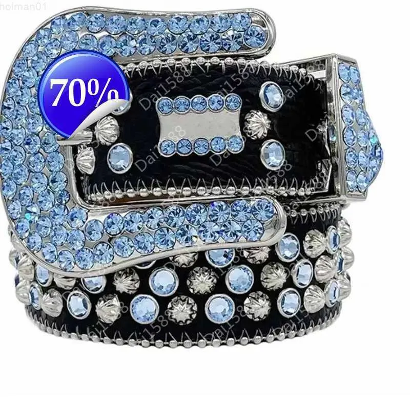Designer Belt BB Simon Belts For Men Women Shiny Diamond Belt Black On Black Blue White Multicolour With Bling Rhinestones As Gift 4XL