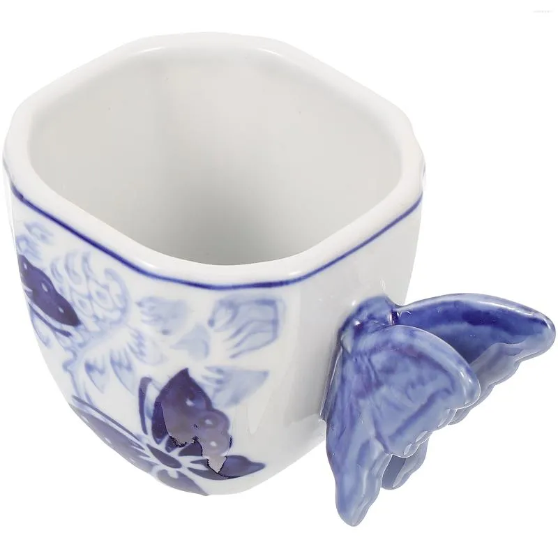 Filiżanki spodki małe herbatę dekoracyjny kubek kawy motyl ceramiczny chiński styl chiński