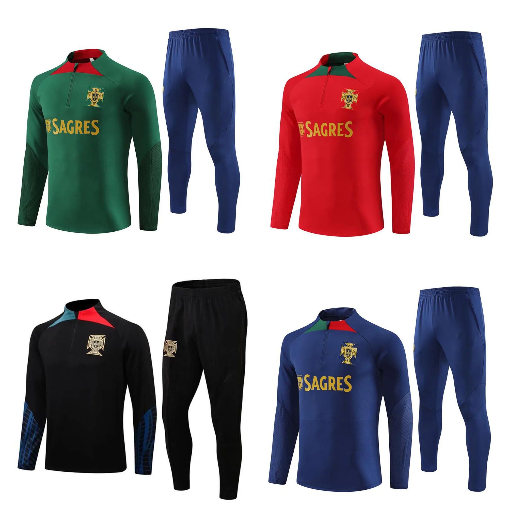 23/24 Portugalia futbolowy z zestawem treningowym Joao Felix Portugies Portugaless Tracksuit Men Men Kits Kids Football Zestawy