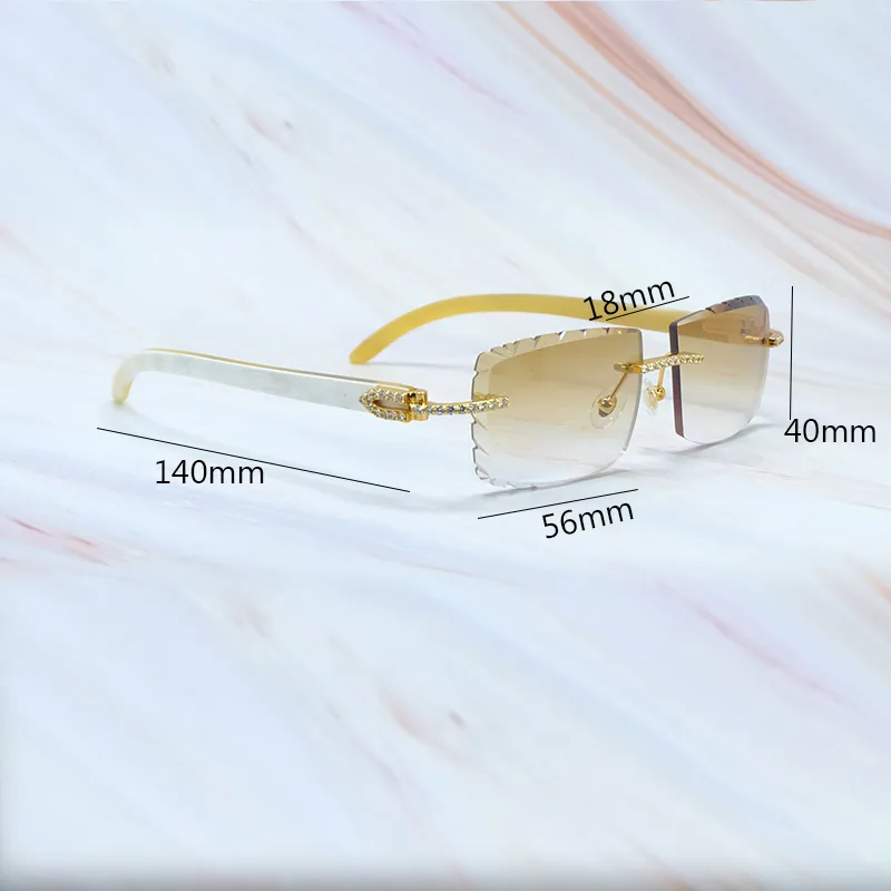 Luxury White Buffalo Horn Diamond Cut Rimless Sunglasses Mens With Rhinestone Accents And Silver Frame From Justin sunglasses 48.9 DHgate.Com