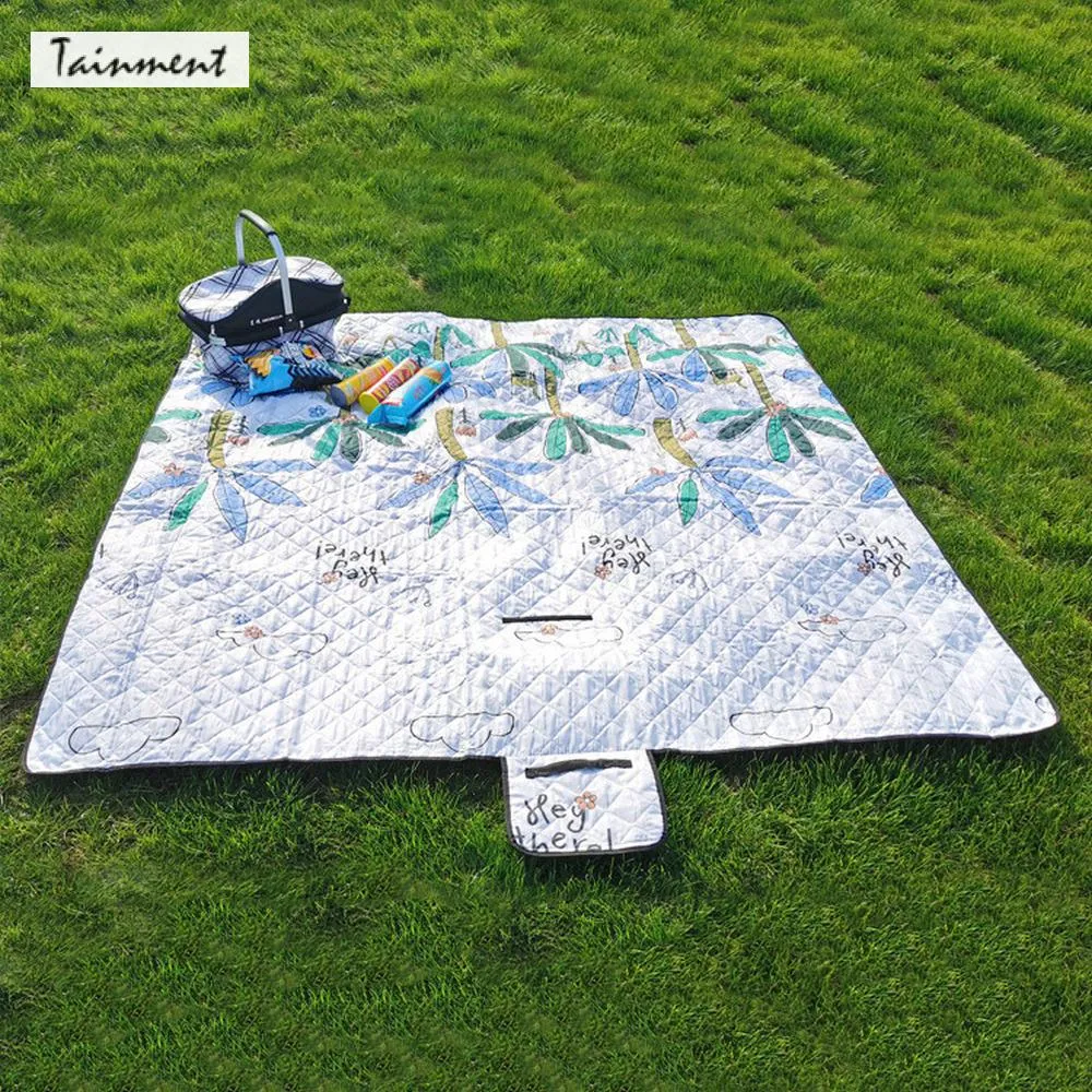 Tappetino da campeggio 200 x 200 cm Materassino da campeggio pieghevole scozzese Baby Climb Coperta da picnic sulla spiaggia impermeabile per picnic multigiocatore