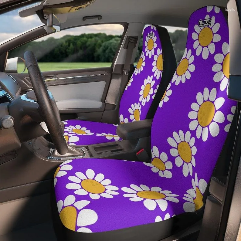 Autositz deckt lustige lila Gänseblümchen -Cover Groovy für Accessoires ab