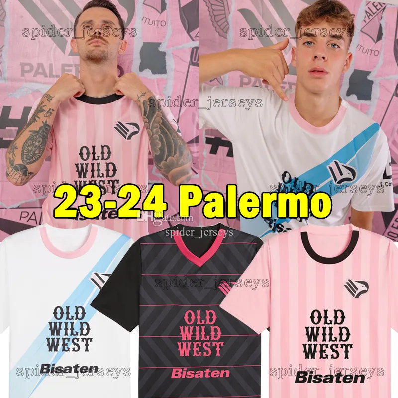 23 24 Palermo Futbol Formaları Mancuso Insigne 2023 2024 Stulac Ceccaroni Mateju Soleri ev uzak üçüncü futbol gömlekleri erkek üniformaları