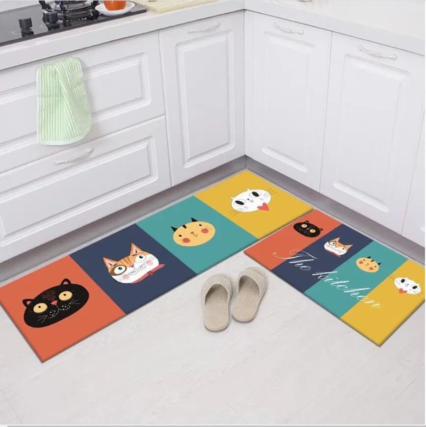 Top Carpets Fashionable Simple Kitchen Floor Mats Absorbent NonSlip Mat Hallway Bedroom Living Room Decor Balcony Bathroom Long Rug 20230820A10