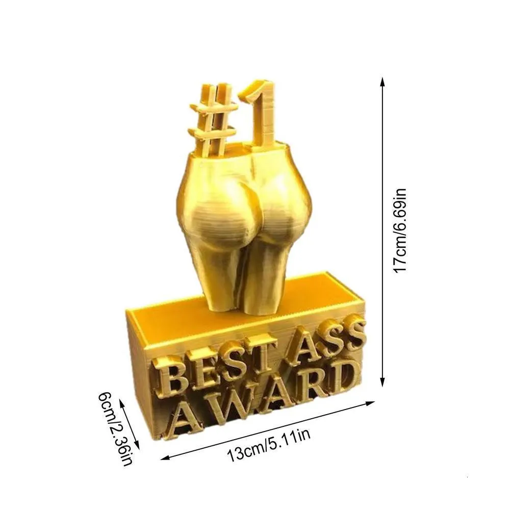 Objets Décoratifs Figurines Creative Ass Award Butt Trophy Plaqué Or  Ornement Résine Artisanat Drôle Compétition Sportive Cadeau Home Decor  230818 Du 14,88 €