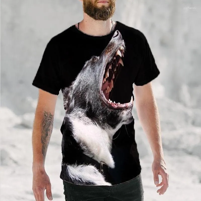 Survêtements pour hommes à manches courtes 3D Animal Dog O-cou Tee Top T-shirts à séchage rapide Summer Streetwear In Male Clothing Survêtement 2XS-6XL