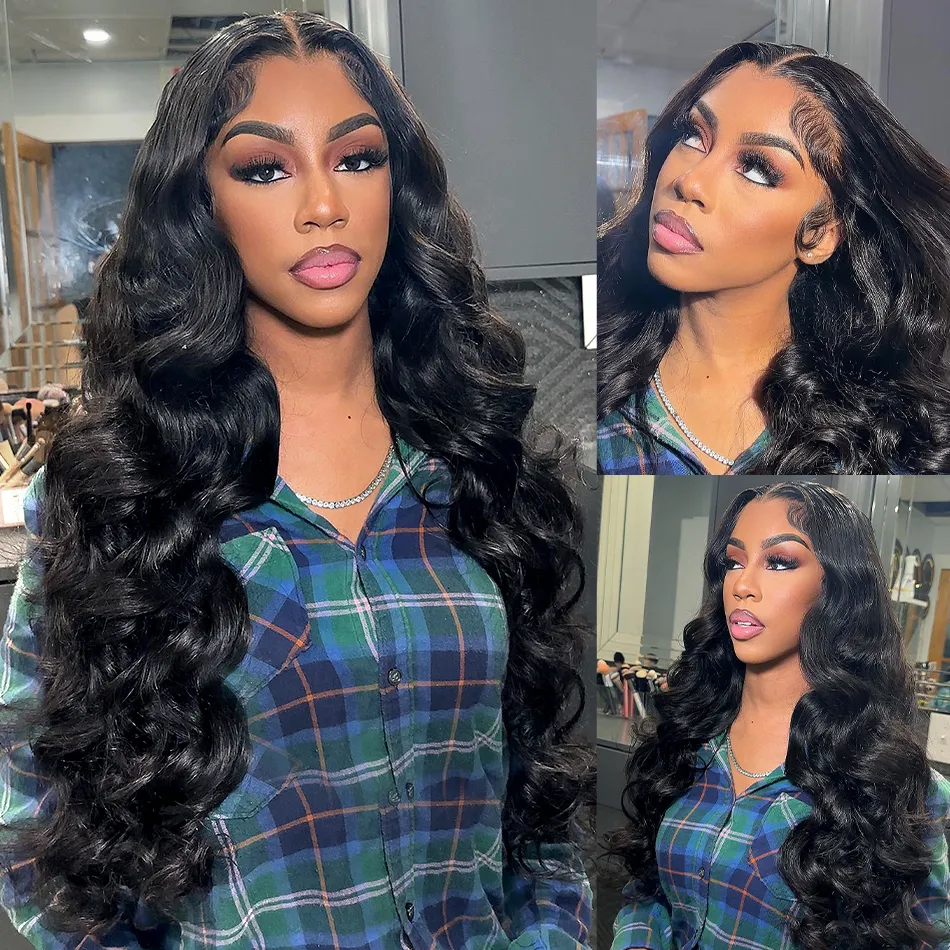 30 34 Inch Body Wave HD Lace Front Wig Human Hair Brazilian Water Wave 250 Density 13x4 13x6 Frontal Wig for Women