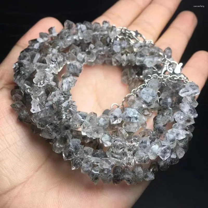 Dekorative Figuren verkaufen natürliche Kristall Hekimer Diamant Rough Steinarmband Mode heilender Geschenk an Freunde