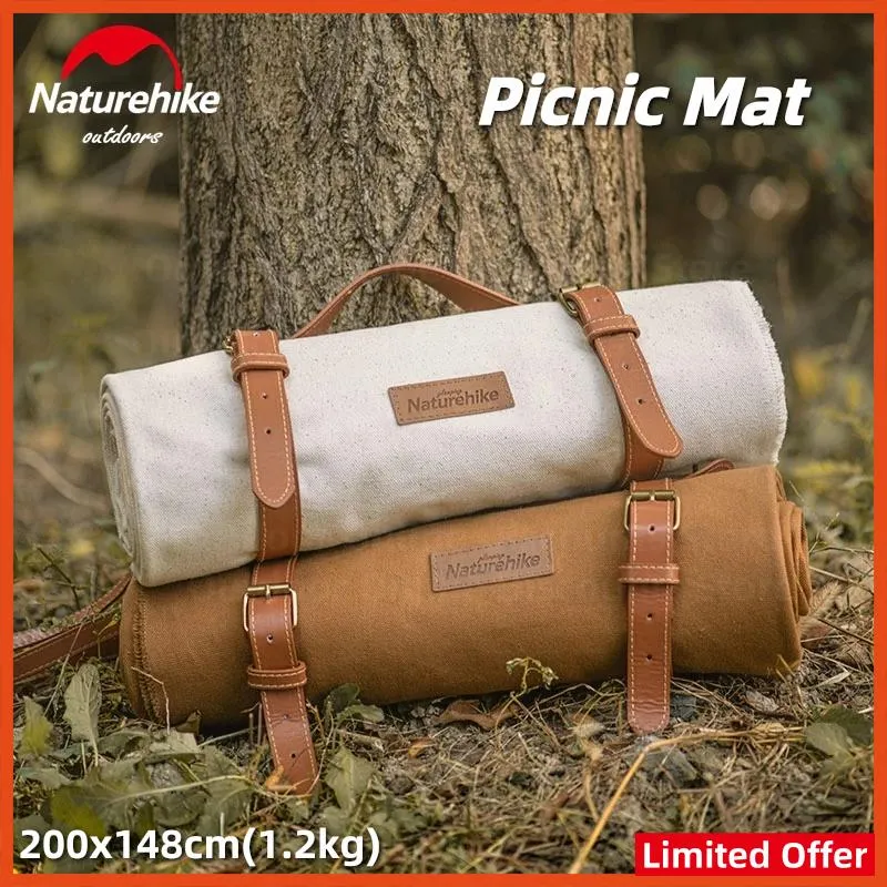 Mat NatureHike Picnic Filt Canvas Portable Picnic Mat Ultralight Beach Filt Mark Mat Mattor utomhusmadrass Camping Mat