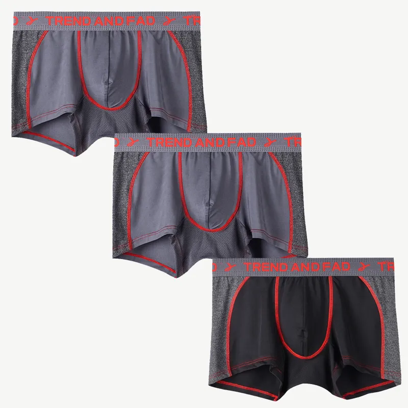 Underwear Underpants Convex 3 $15.48 Set Breathable And Pekoe, Male Cotton Comfortable Boxer U Mens Trunk From