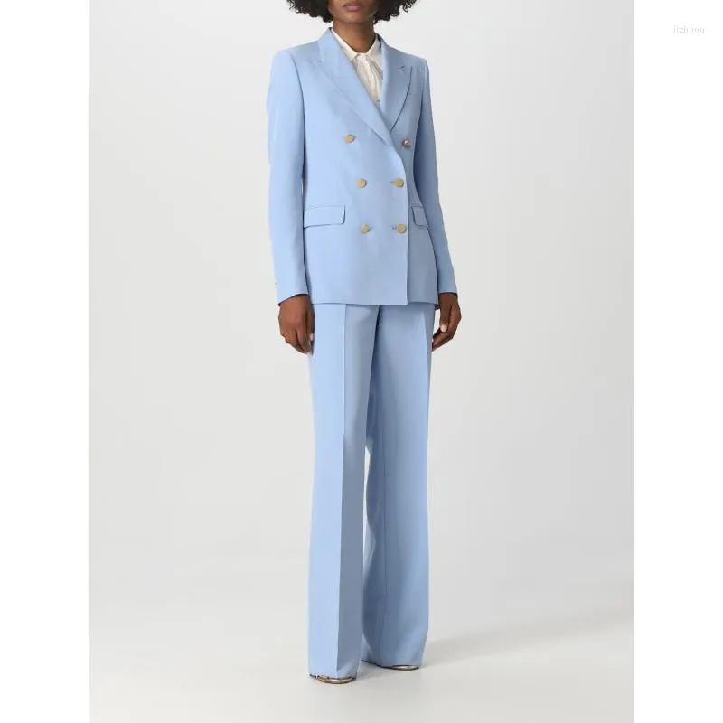 Tailleur bleu ciel femme new arrivals