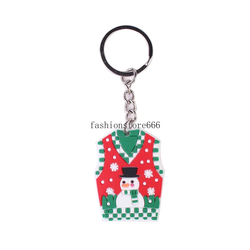 Cartoon Christmas Series Keychain Christmas Gifts Bag Pendant Accessories For Kids Friends Gift