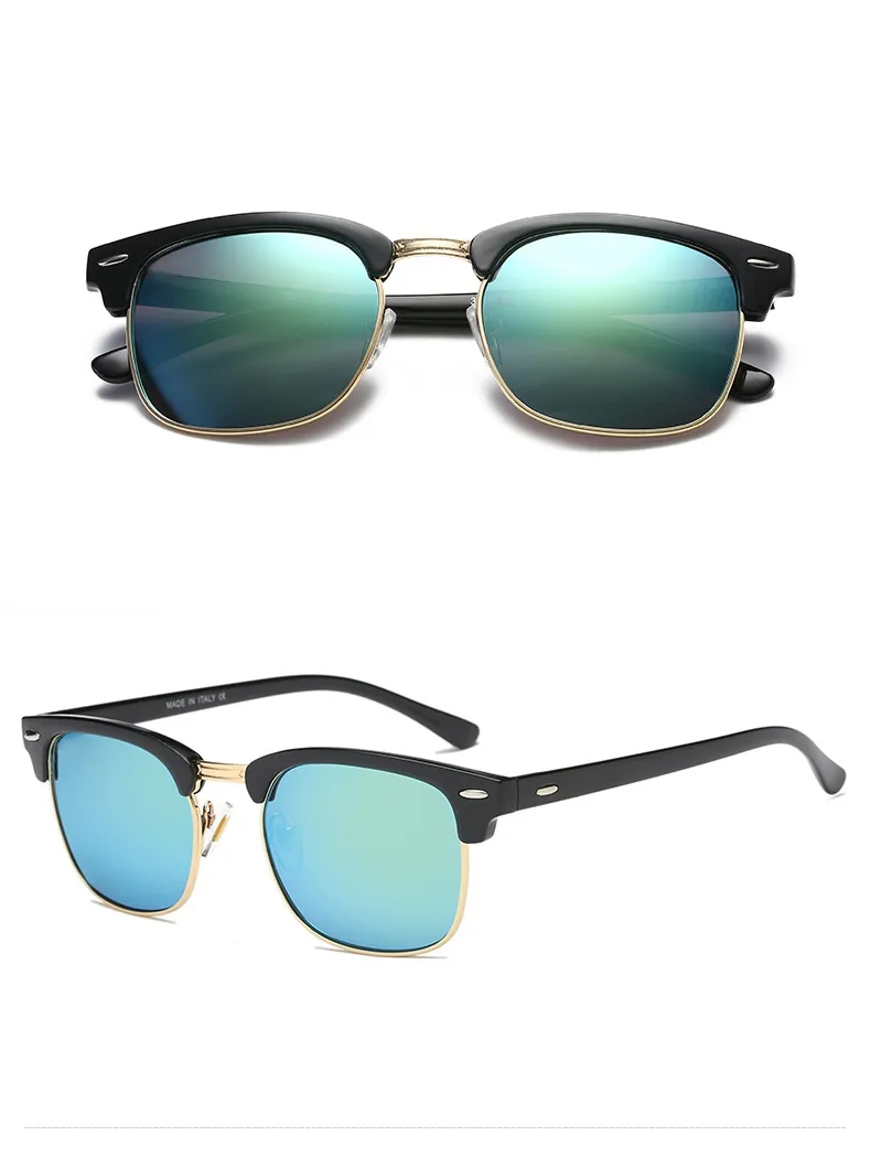 Erkek Tasarımcı Güneş Gözlüğü Gözlük Erkekleri Klasik Güneş Gözlükleri Retro Kadınlar Yarı Rimless Eyewear