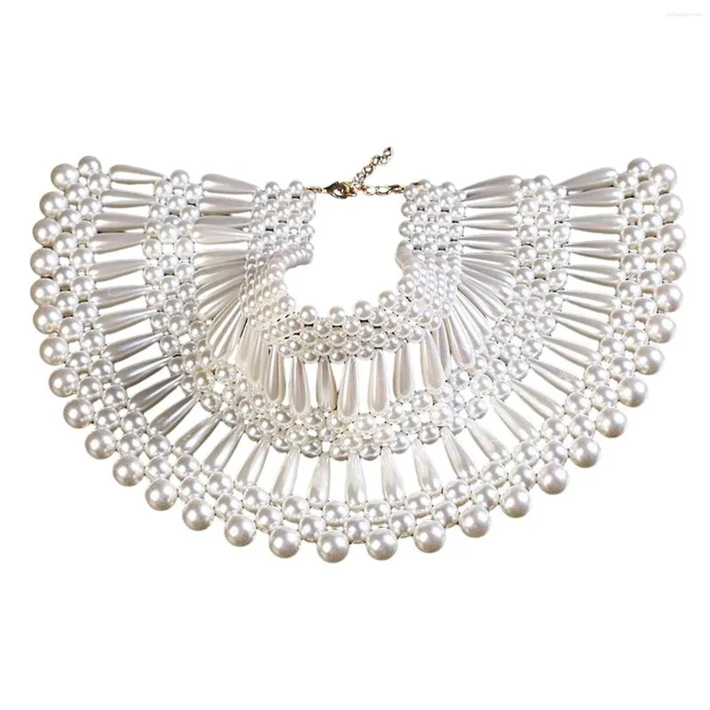 Pendant Necklaces Pearl Necklace Shawl Beaded Bib Choker Collar Jewelry For Women