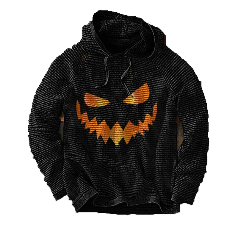 Cadılar Bayramı Erkekler Yeni Balkabağı Dijital Baskı Noel Serisi Hoodie