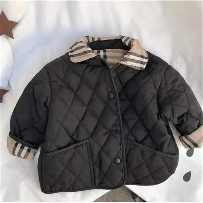 Kinderjacken Junge Mädchen Outwear zweiseitig Baumwollmantel Mode Winterjacke Kleinkind Kinder Babykleidung