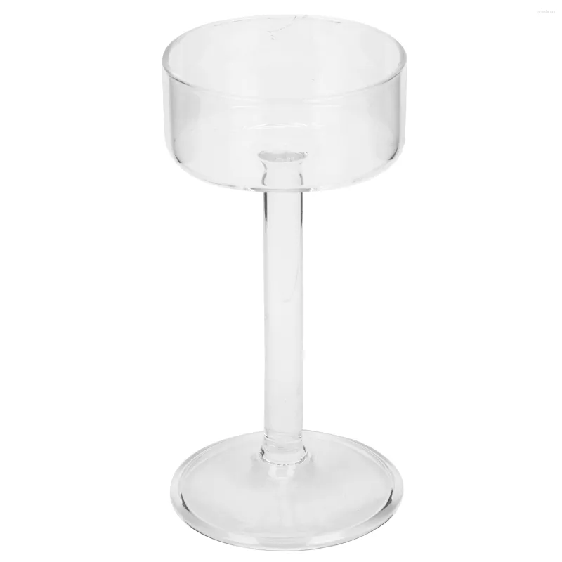 Candle Holders Candlestick Goblet Shape Holder Home Decor Decorate Long Stem Glass Tealight House Decorations