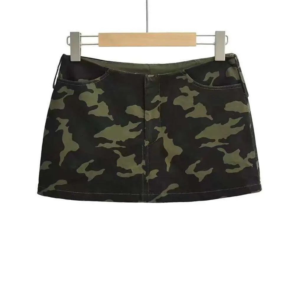 Babes Anti Exposure Camouflage Skirt Autumn Womens Style Double