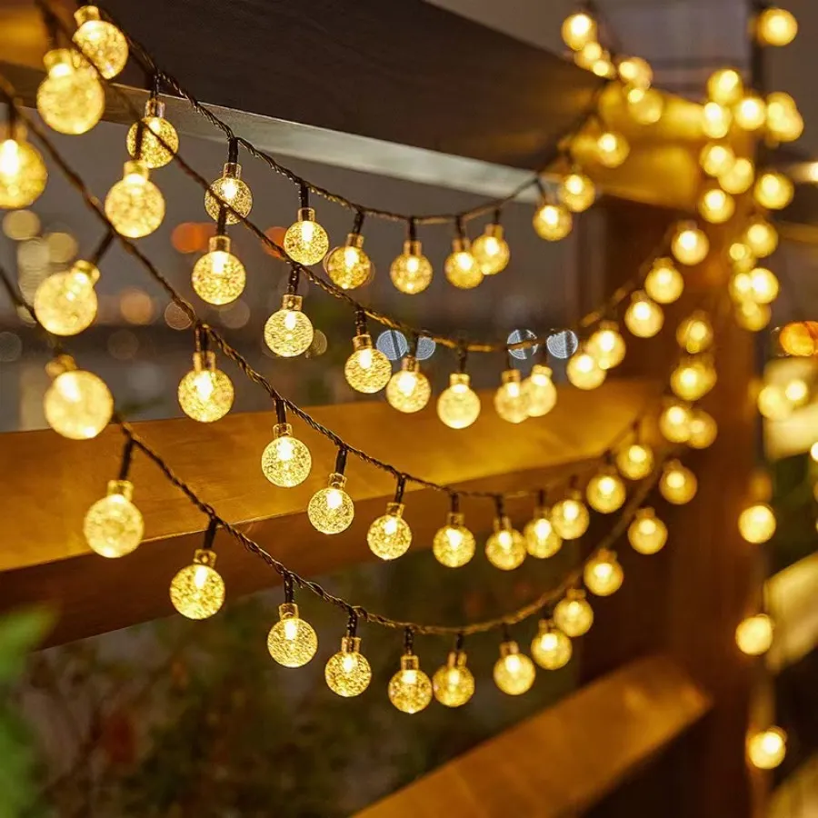 Waterproof LED Solar Camping Lights Bunnings String With 200 Crystal Ball  LEDs For Outdoor Christmas Decoration, Fairy Garland, Garden Party Lamp  From Tabletpc2015, $2.45