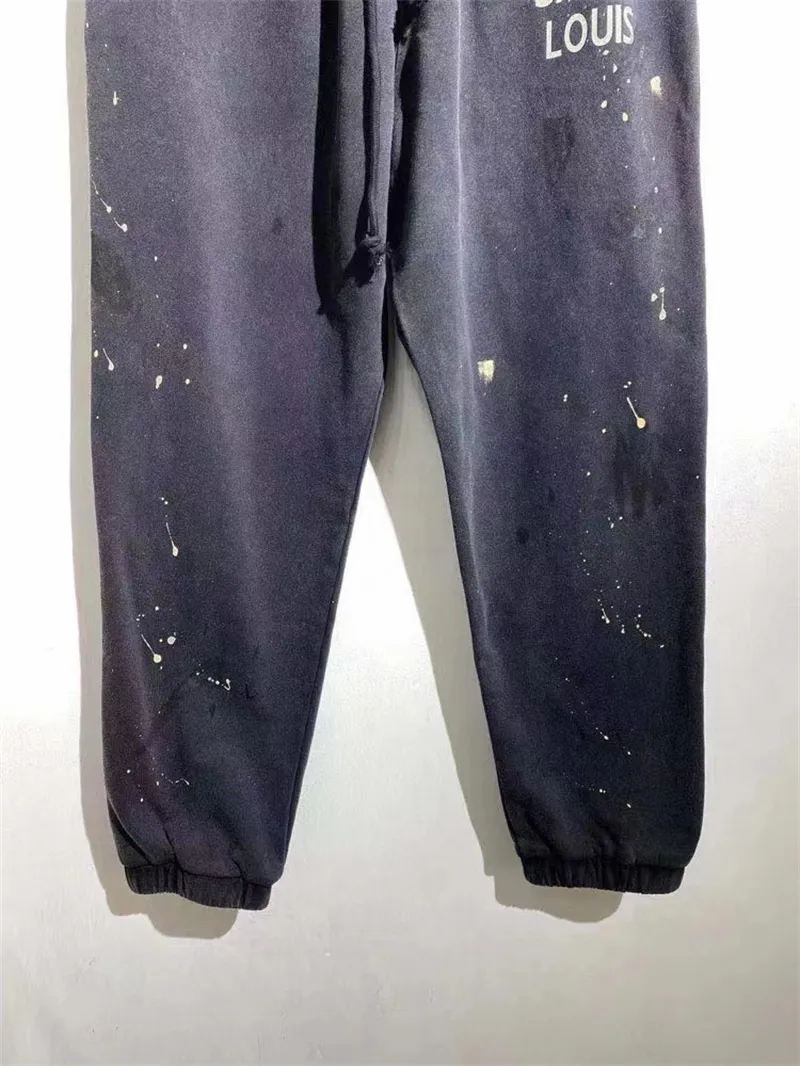 Sweatpants Men Women 1 Quality Graffiti Jogger Drawstring Pants