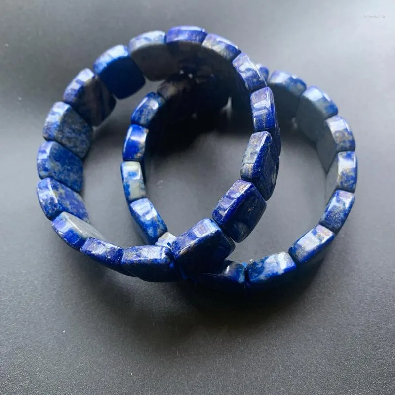 Strand Natural Blue Lapis Lazuli Steinangels Armband Heilungsenergie Geometrischer Handgelenk Schmuck Mädchen 1pc