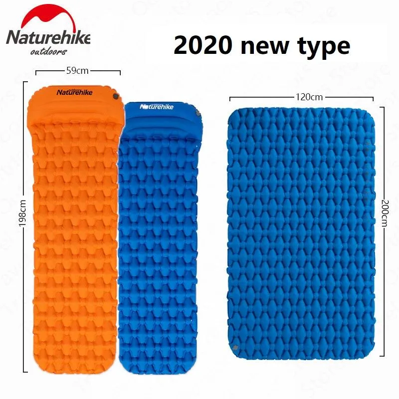 Mat Naturehike Ultralight Outdoor Camping Mat 12 Man Sleeping Pad Portable Inflatable Madrass Camping Vandring Air Mat