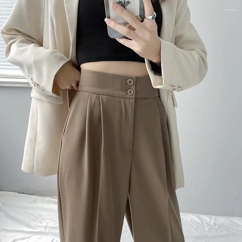 Ladies wide top leg dress trousers