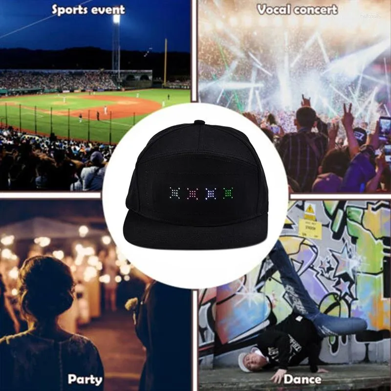 Programmable App Controlled LED Snapback Baseball Hat