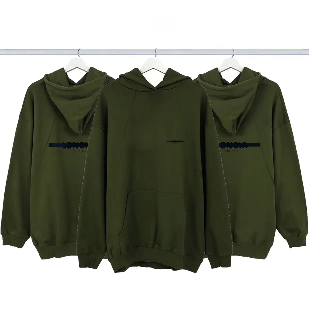blcgレンシアユニセックス秋冬の特大のパーカーメン炭化コンパクトスピニングファブリックワードローブエッセンシャルスウェットシャツ暖かいプラスサイズのブラン​​ド衣料品blcg735