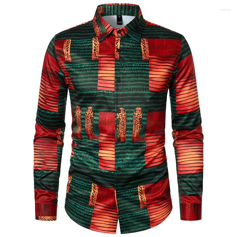 African print on sale shirt men