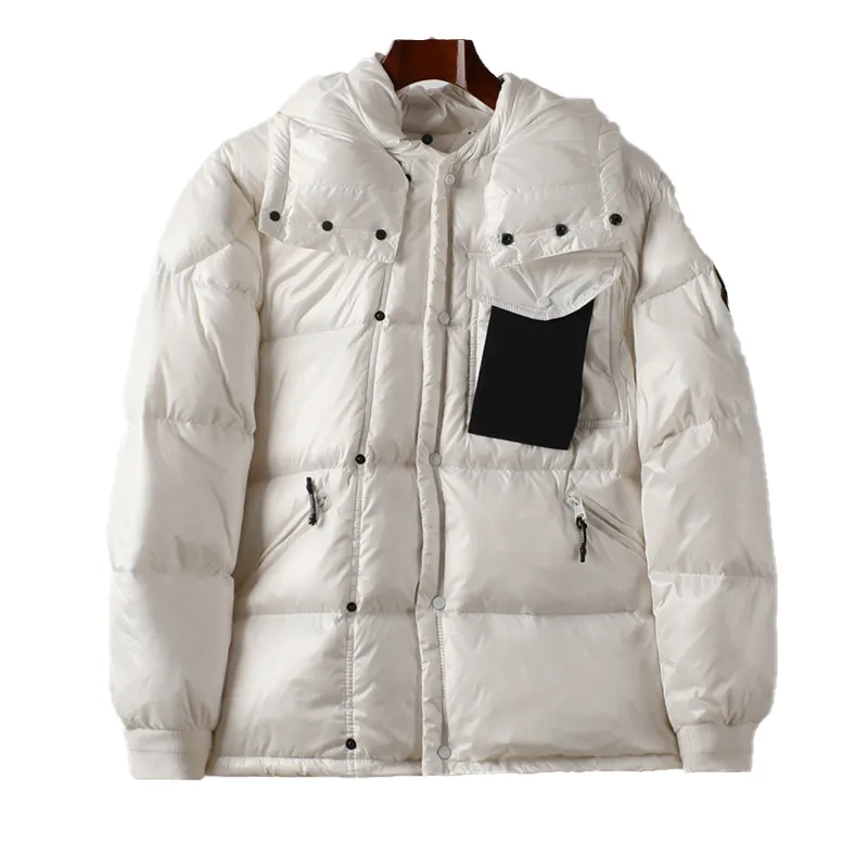 Coppie topstoney luminosa giacca riscaldata inverno da uomo spesso corta cappotto con cappuccio