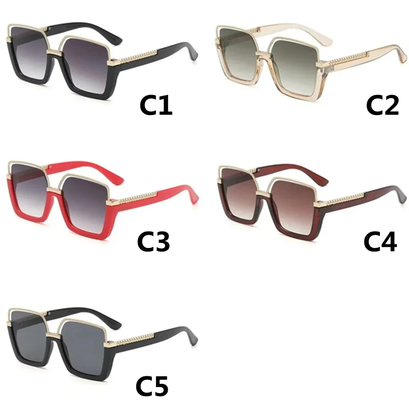 Driving Glasses Women Designer Sunglasses Half Frame Metal Sun Glasses Retro Square Eyewear Uv400 Goggles