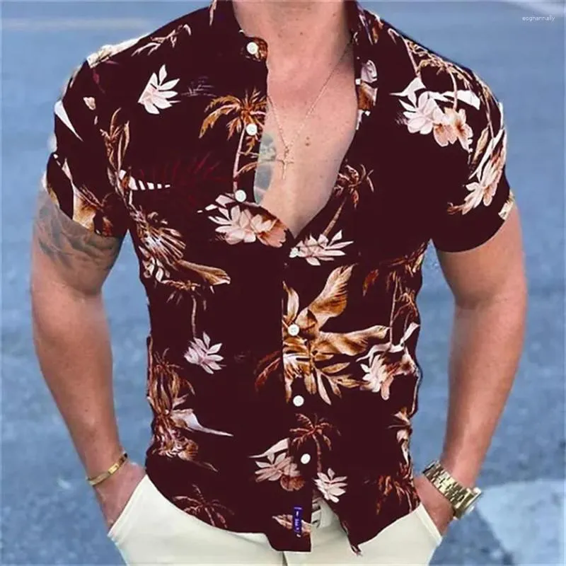 Casual shirts voor heren Hawaiian voor mannen 2023 Top met strand tuniek 3D print idolen kleding ranfren robe streetwear harajuku