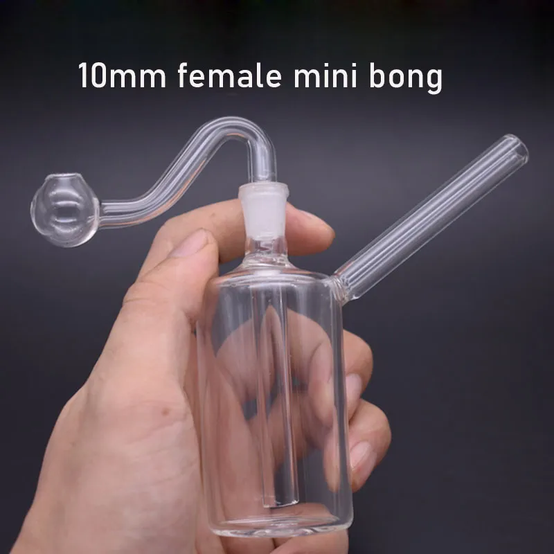 10 mm femmina di bagnone tubi dell'acqua bong giallah con tubi da olio di olio di vetro maschile sostituibili con tubi di olio da becher spessi tubi di fumo riciclatrice dhl