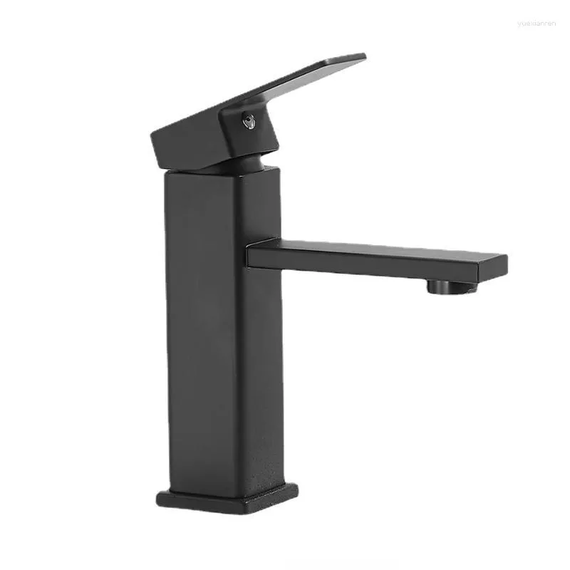 Bathroom Sink Faucets Faucet Stainless Steel Overflow Spout Black Chrome Brushed And Cold Mixer Countertop Mounted Basin