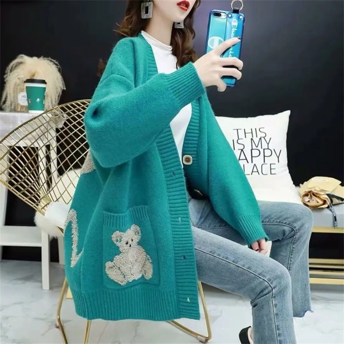 Women Sweater Jackets Womens Knits Cardigans Ladies Sweater Shirts