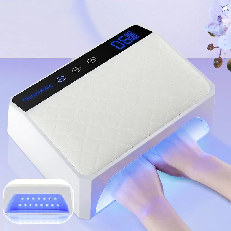 Nail Dryers 2 in 1 Rechargeable Nail Lamp with 28800mAh Battery 178W Gel Polish Dryer Cordless Manicure Machine Wireless Nail UV LED Lamp 230818