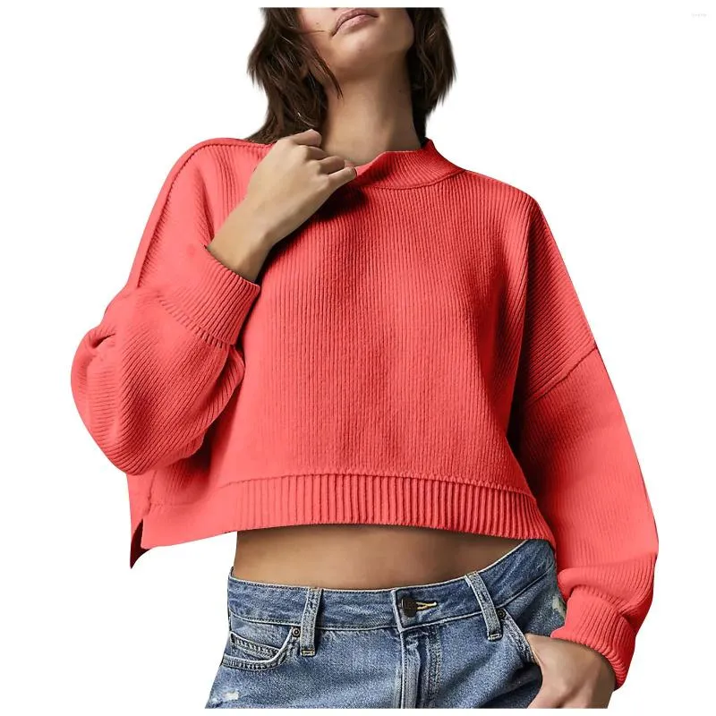 Pulls pour femmes surdimensionnés pour les femmes pull en tricot printemps automne 2023 à manches longues décontracté mode dames élégantes pulls amples