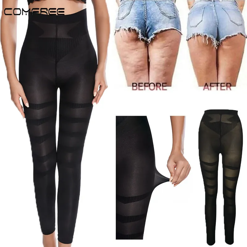 High Waist Shapewear Anti Cellulite Compression Leggings Leg Slimming Body  Shaper Tummy Control Tights Panties Thigh Slimmer