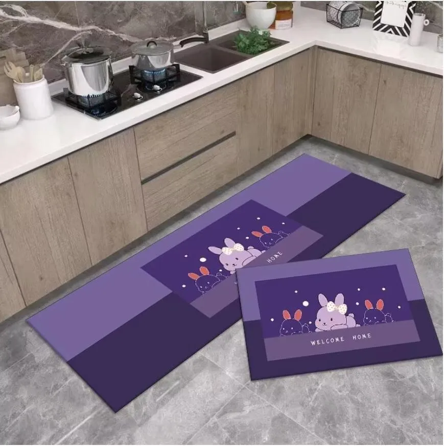 Tapis Tapis de sol de cuisine Absorbant l'huile et ne nettoyant pas les tapis domestiques Résistant à l'absorption d'eau de saleté résistant à l'usure Matériau en fibre de polyester 20230820A09