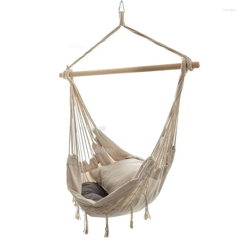 Móveis de acampamento nórdicos varanda ao ar livre pátio balanços decoração decoração casa dormitório quarto pendurado cadeira el hammock g