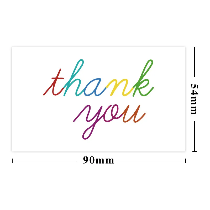 9*5.4cm /Tasche farbenfrohe Danke Papier Grußkarten für Business Package Stationery Envelope Decor Backgeschäft Vorräte