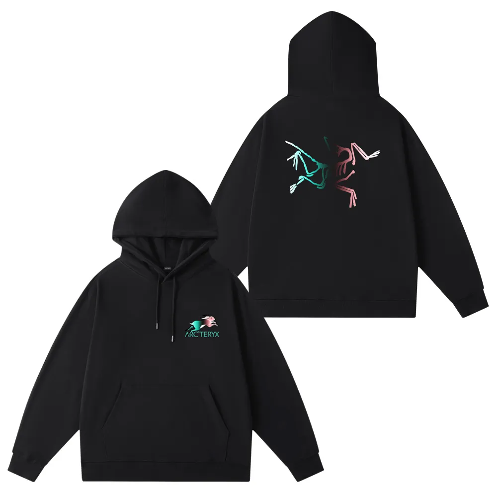 Arcteryx Hoodies Mens Pullover Pullover con cappuccio semplice pile foderato a soffietto morbido con cappuccio con cappuccio con cappuccio con cappuccio da cappuccio uomo e donna con cappuccio oversize Green