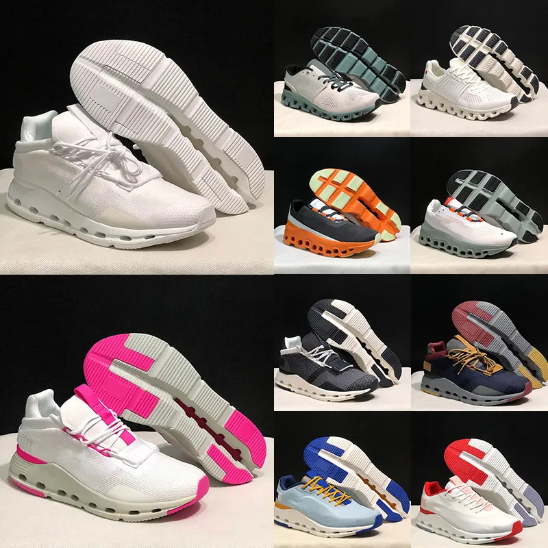 Nova på molnmolnskor bildar dhgates rosa trippel svart vita gröna gula skor kvinna moln löpskor mens tränare designer sneakers