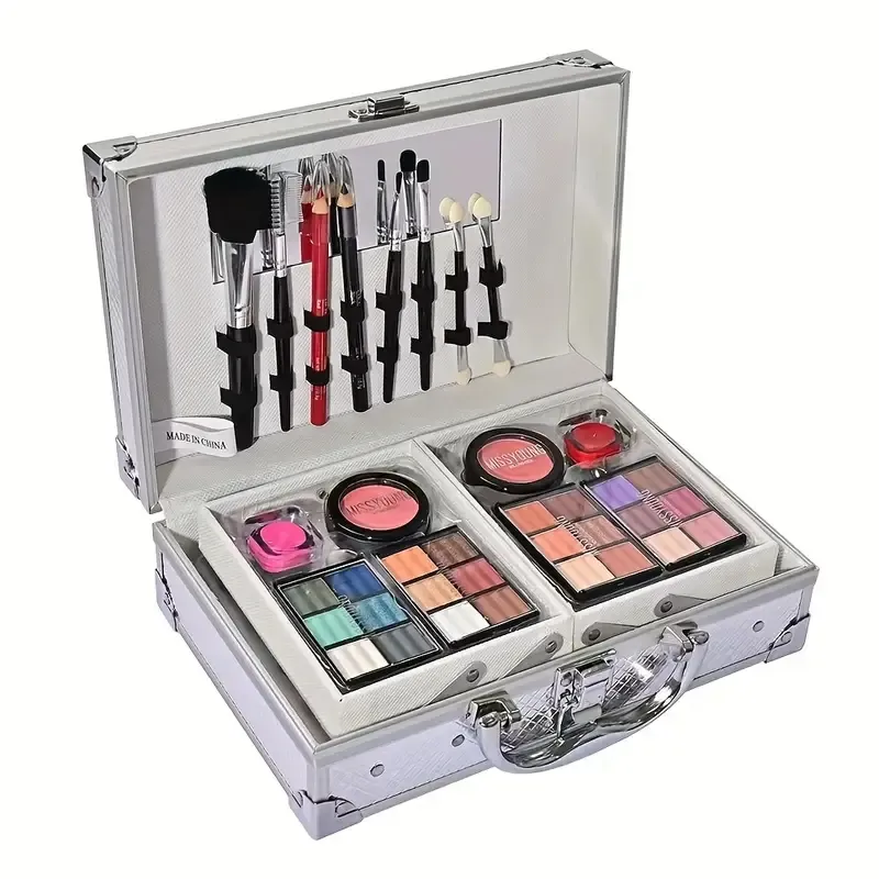 Alles in einem Make -up -Kit -Lidschatten Lipgloss Geschenk Make -up setzt Kosmetikbox, Muttertagsgeschenk für Mama