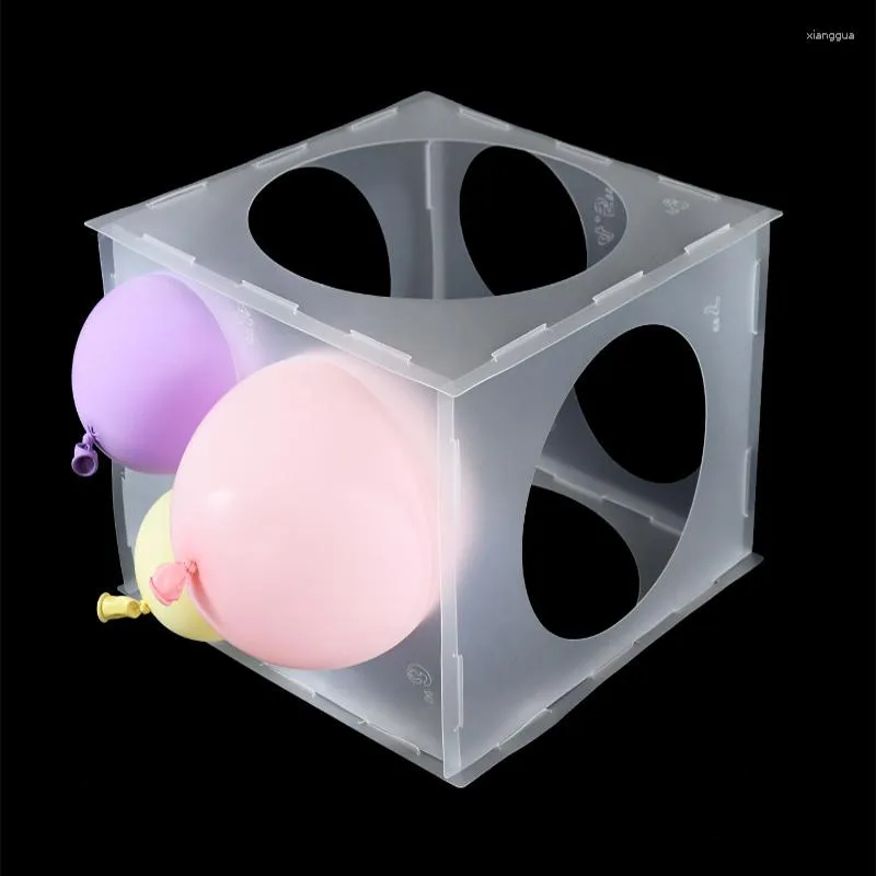 Plastic Balloon Sizer Box 9 Holes Cube Balloon Size Measurement Tool
