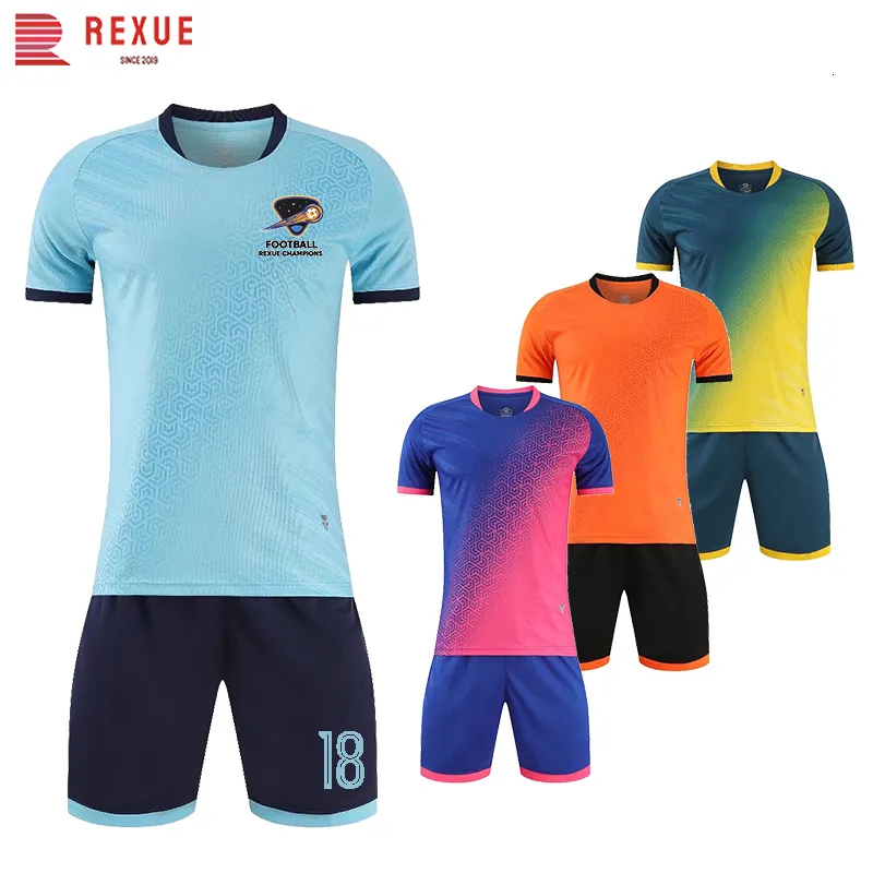 Utomhus Tshirts Soccer Jersey Men Blank Child Football Jerseys Training Shirt Printed Youth Dress Futbal Shirts Quick Dry 230821